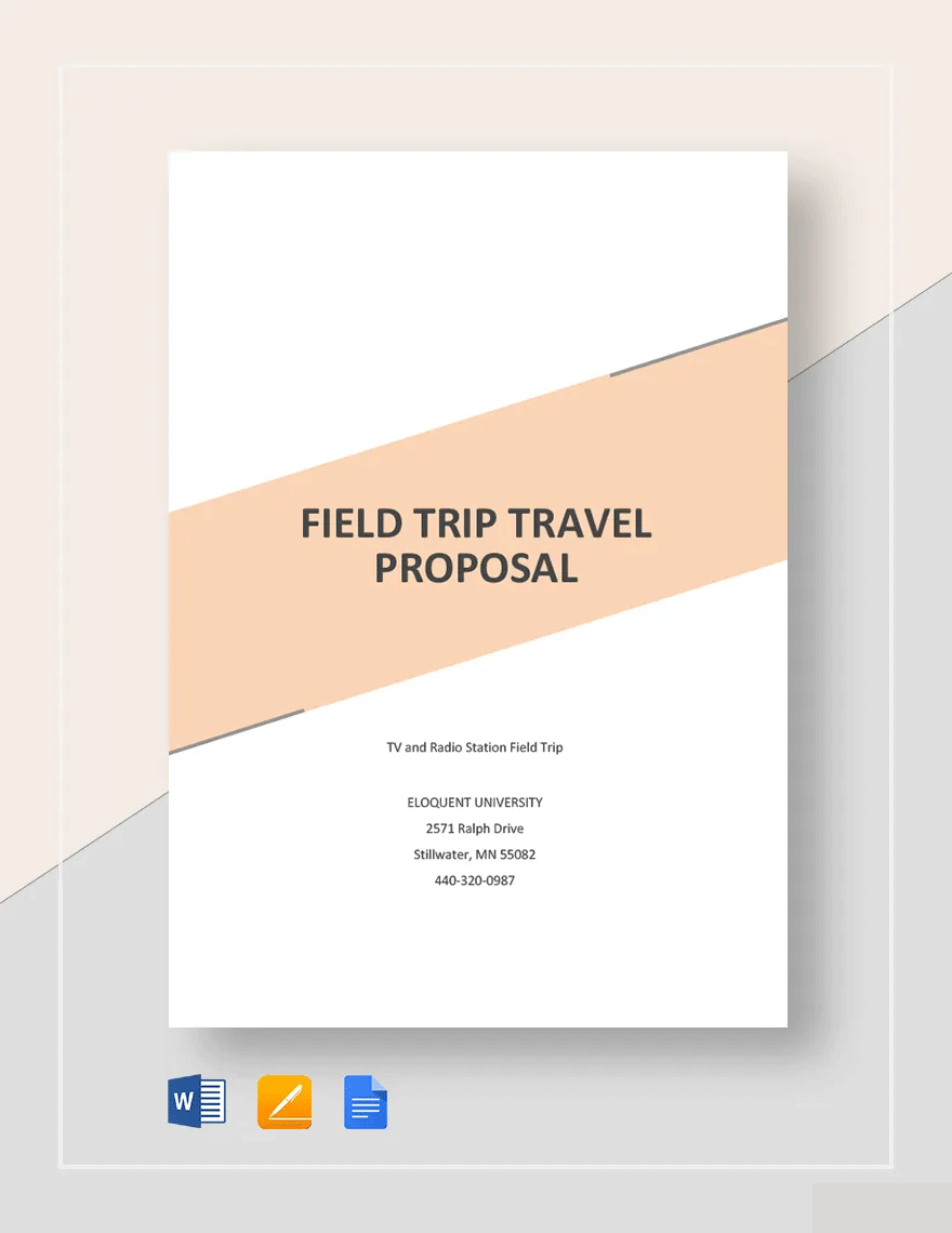 Field Trip Proposal Template in Word, Google Docs, Apple Pages