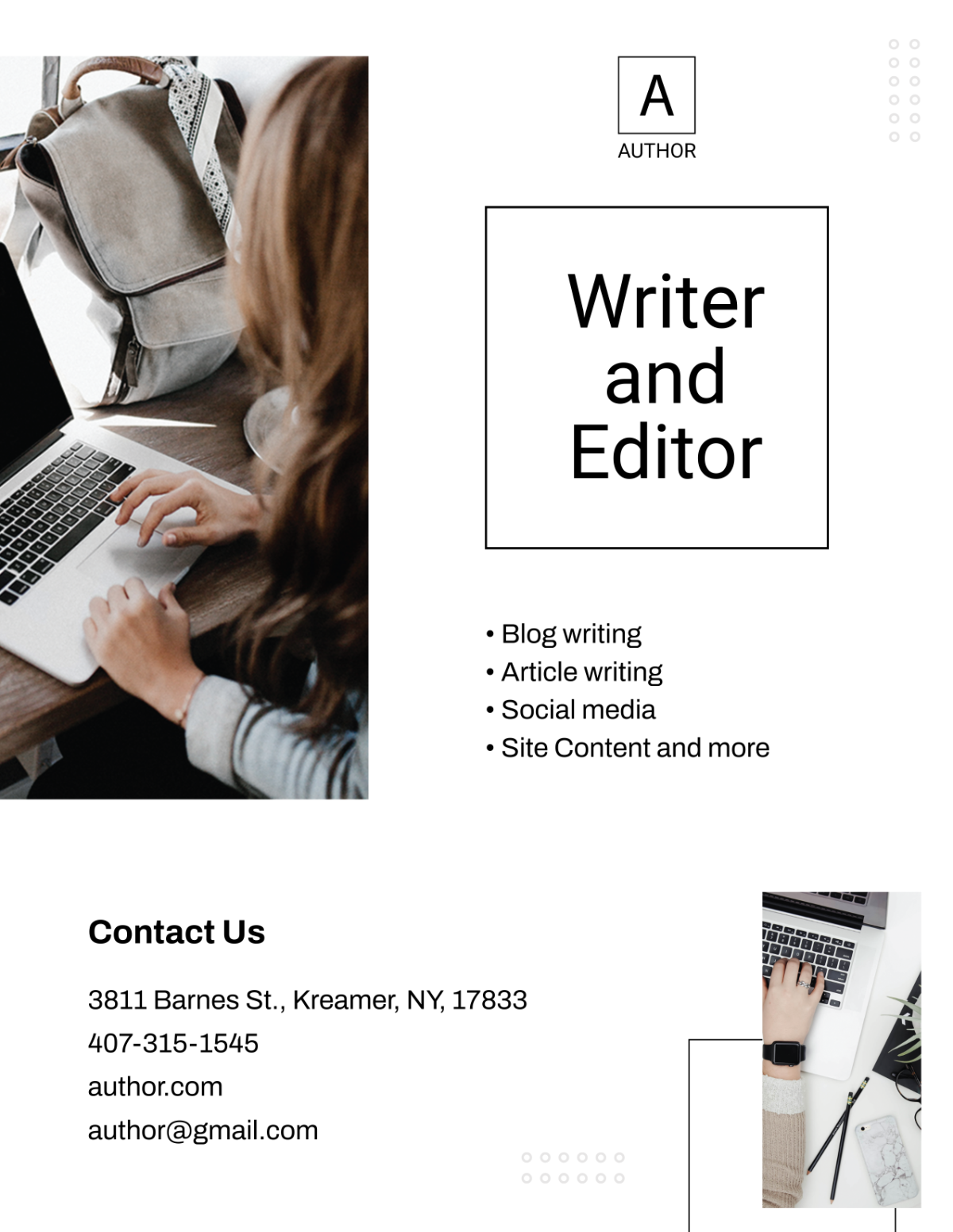 Free Author Leaflet Template