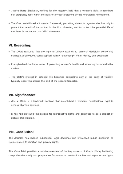 Free Law Student Case Brief Template to Edit Online