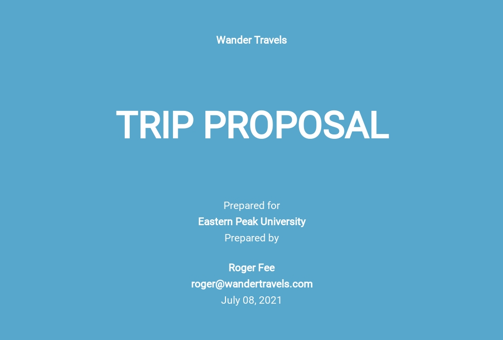 sabre trip proposal
