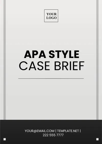 Free APA Style Case Brief Template to Edit Online