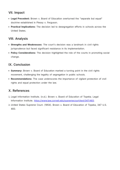 Free APA Style Case Brief Template to Edit Online