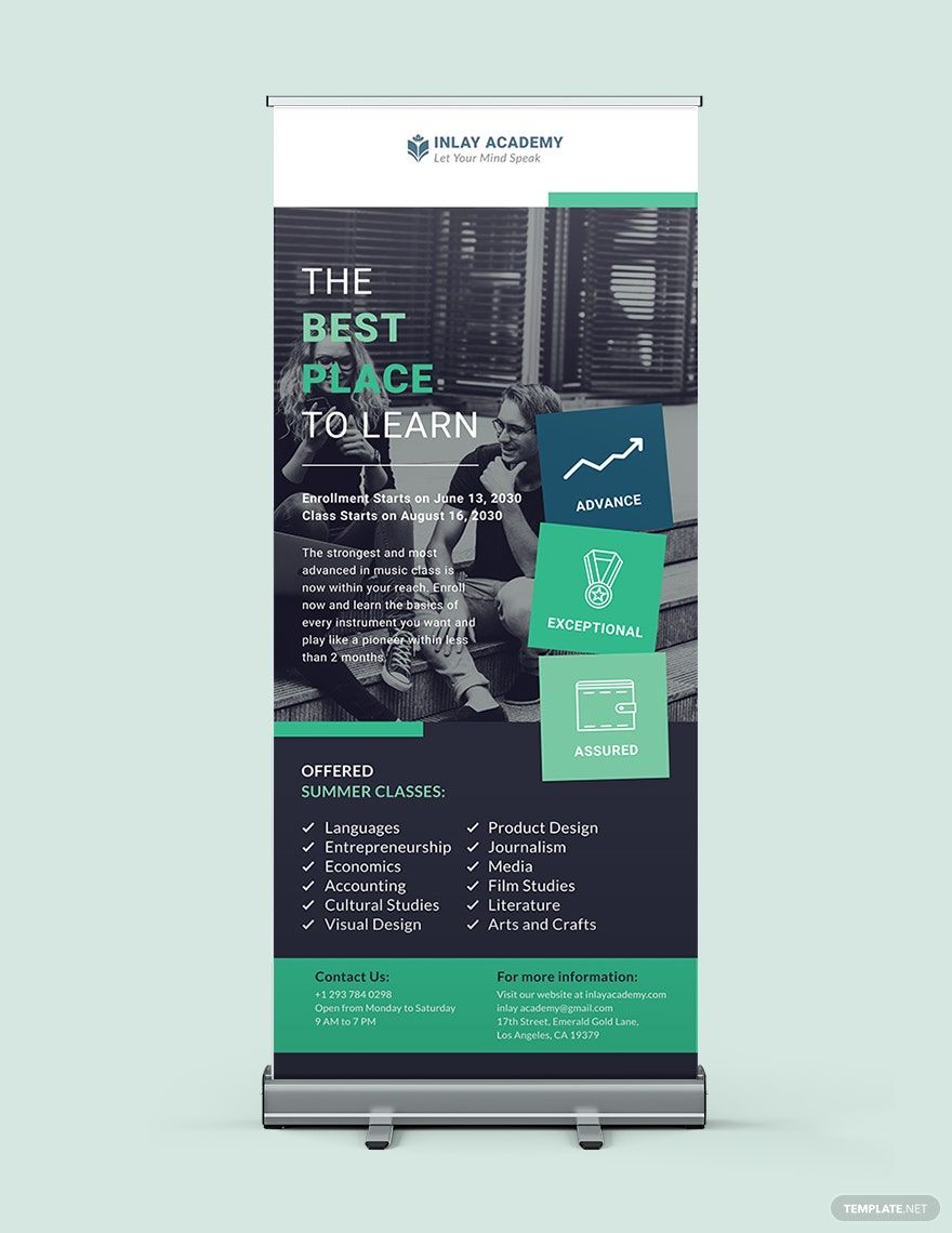 Education Roll Up Banner Template