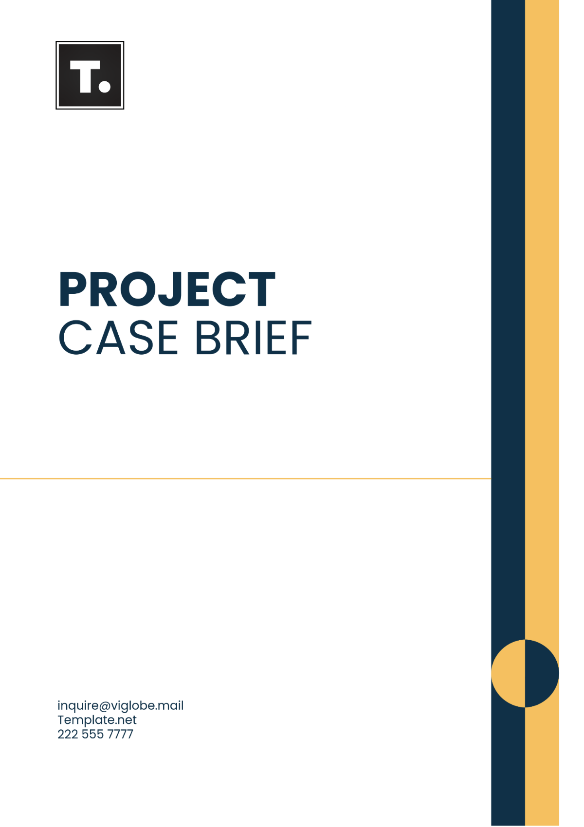 Project Case Brief Template - Edit Online & Download