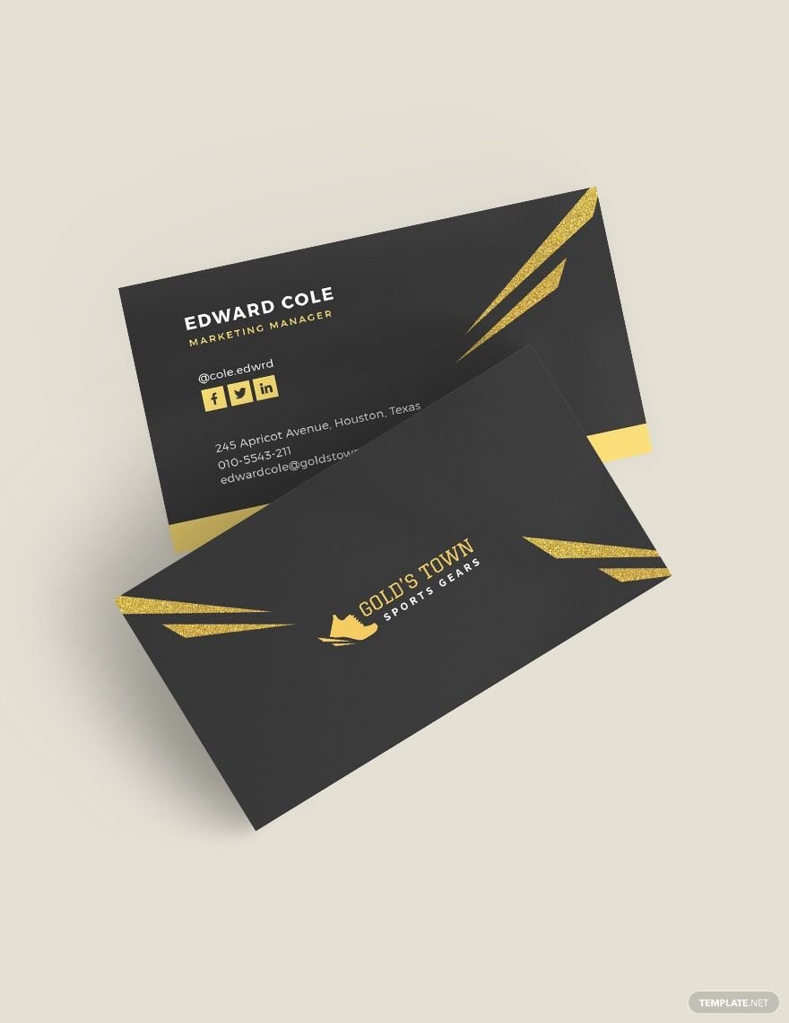 Simple Gold Foil Business Card Template