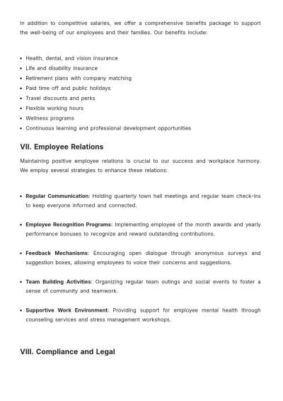 Free Travel Agency HR Plan Template to Edit Online