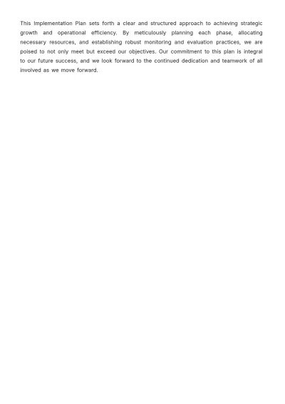 Free Travel Agency Implementation Plan Template to Edit Online