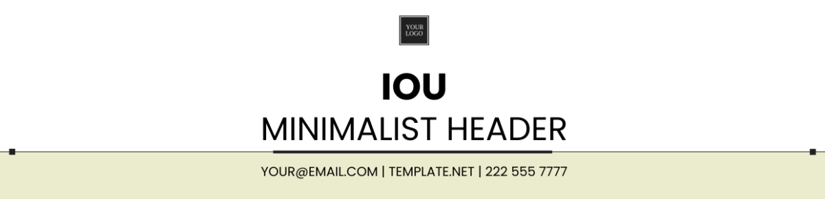 Free IOU Minimalist Header Template