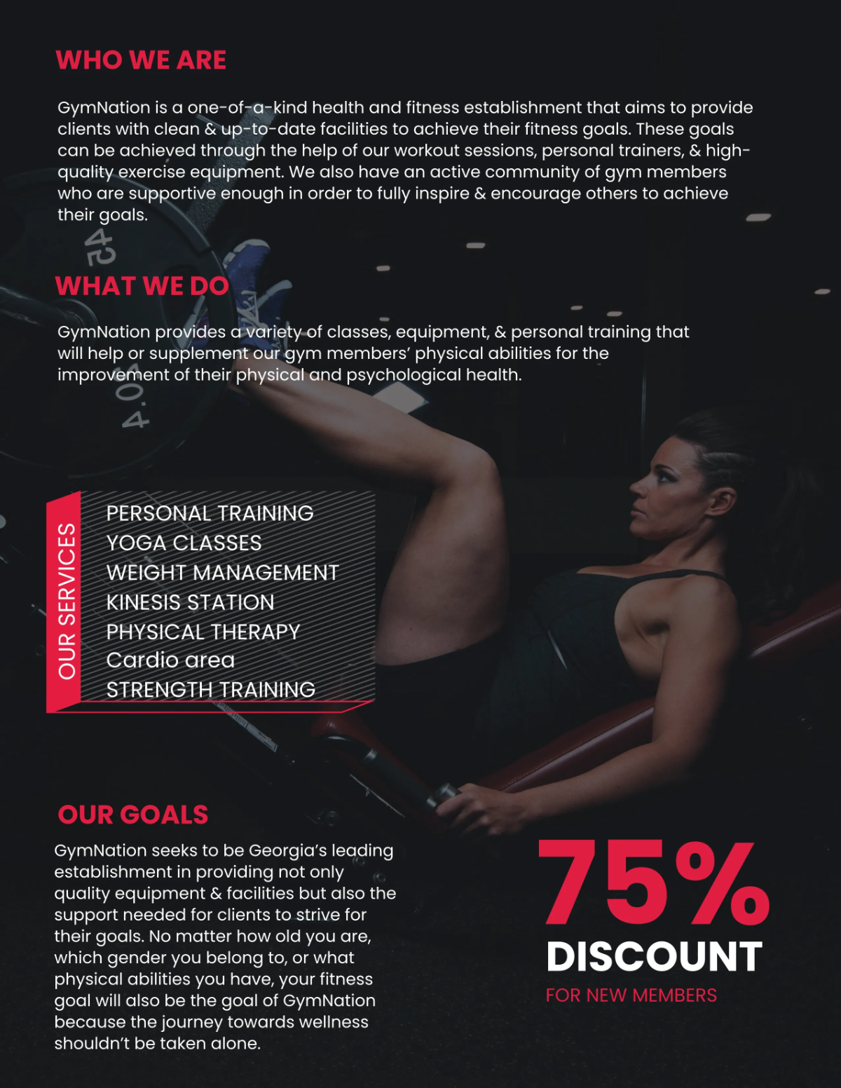 Free Gym Leaflet Template to Edit Online