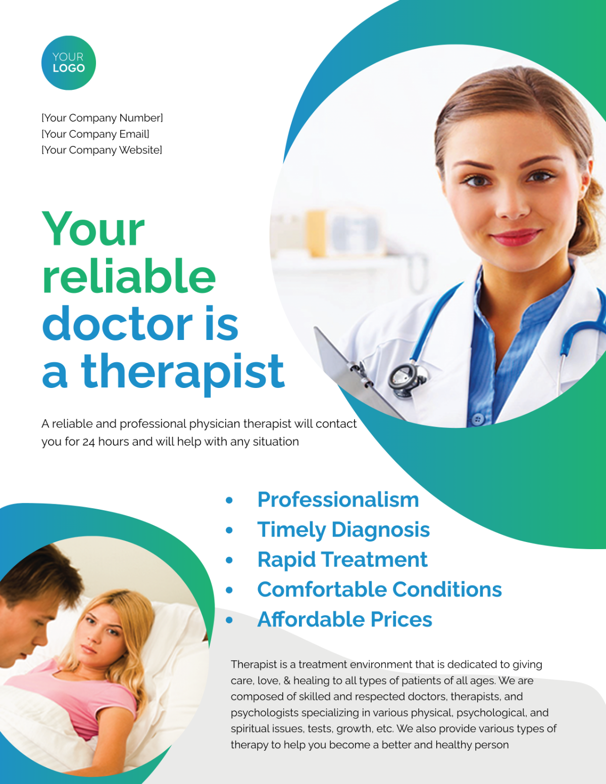 Free Therapist Leaflet Template
