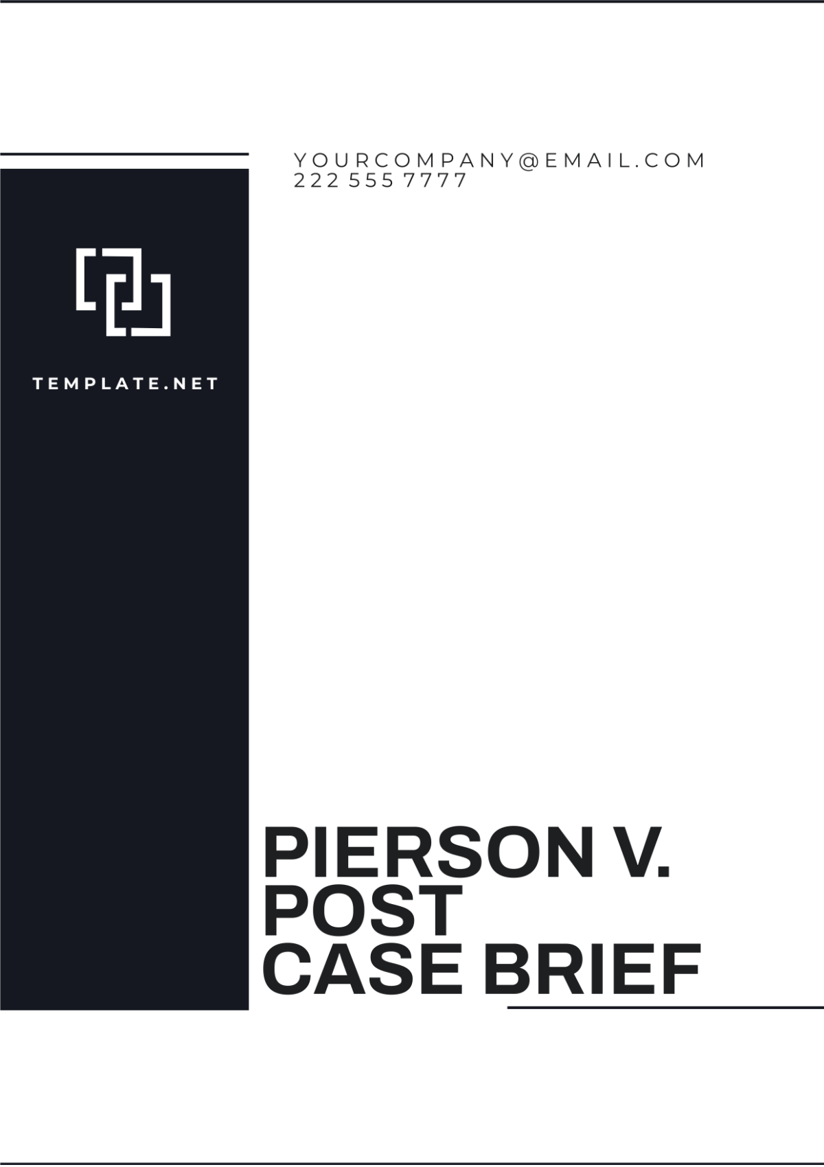 Pierson v. Post Case Brief Template