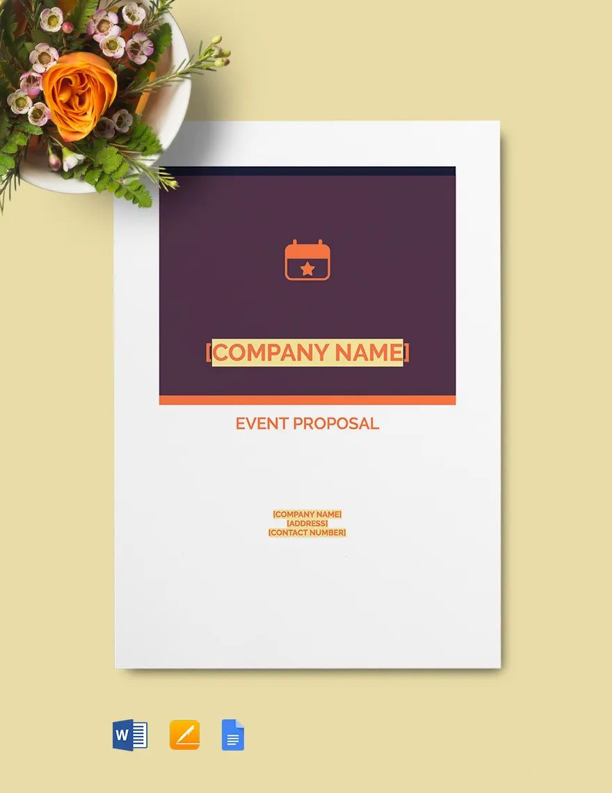 Social Event Proposal Template