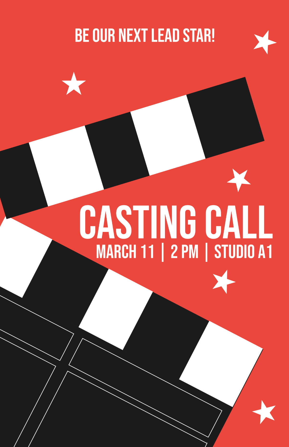 Casting Call Poster Template