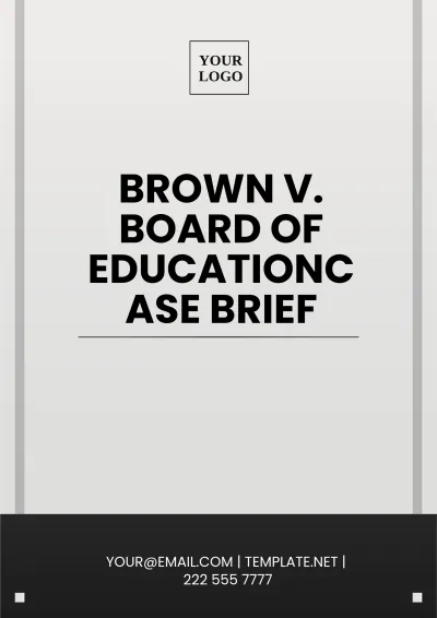 Free Brown v. Board of Education Case Brief Template to Edit Online