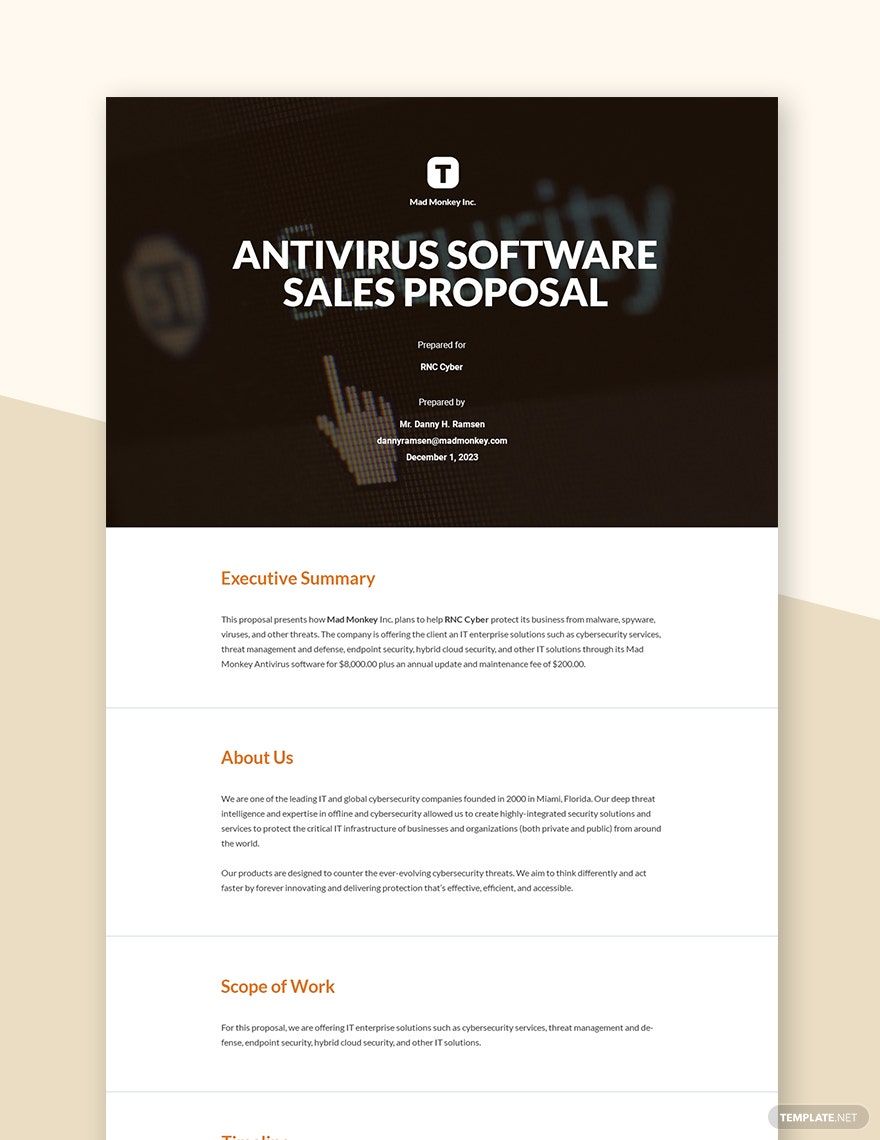 IT Sales Proposal Template