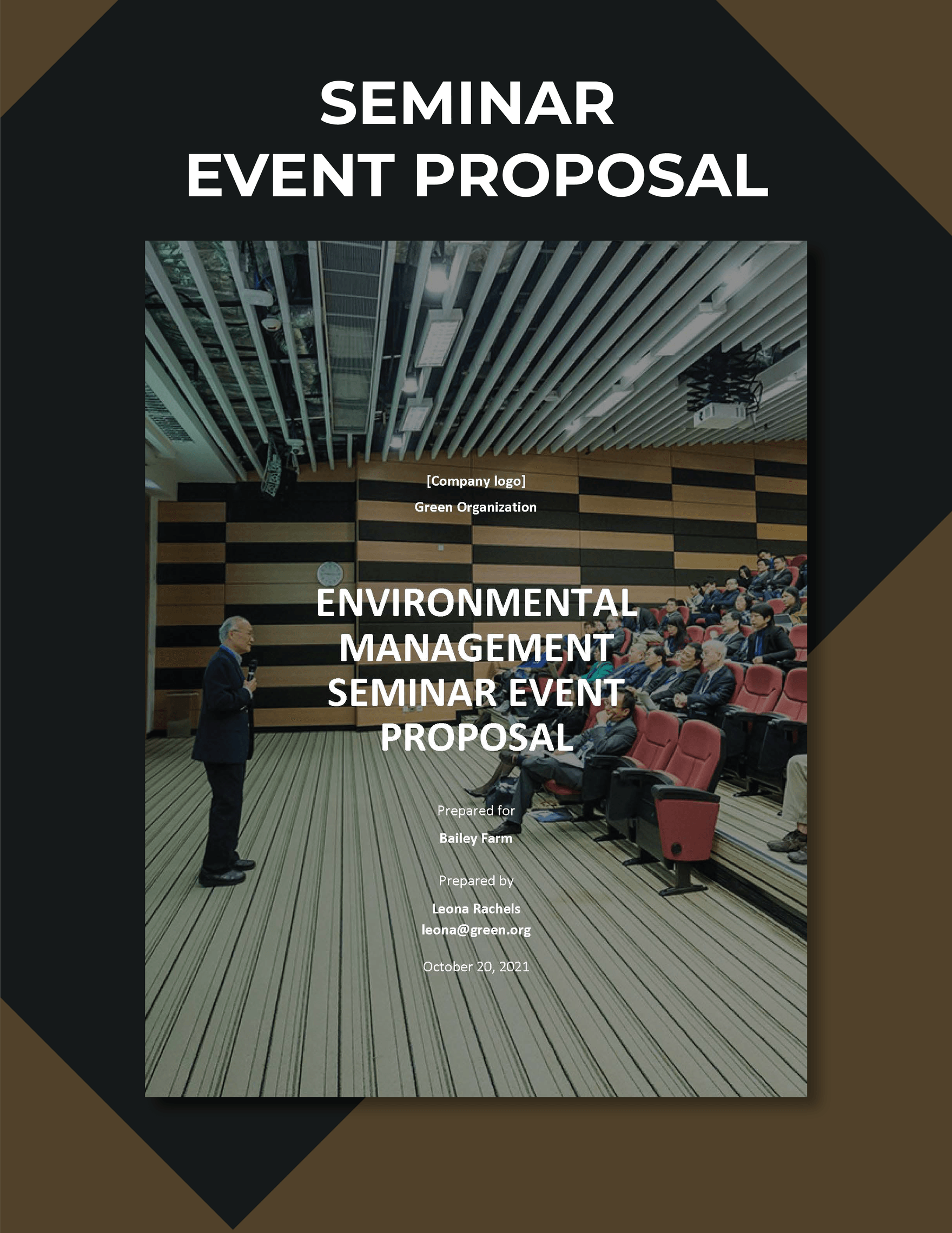 Seminar Event Proposal Template