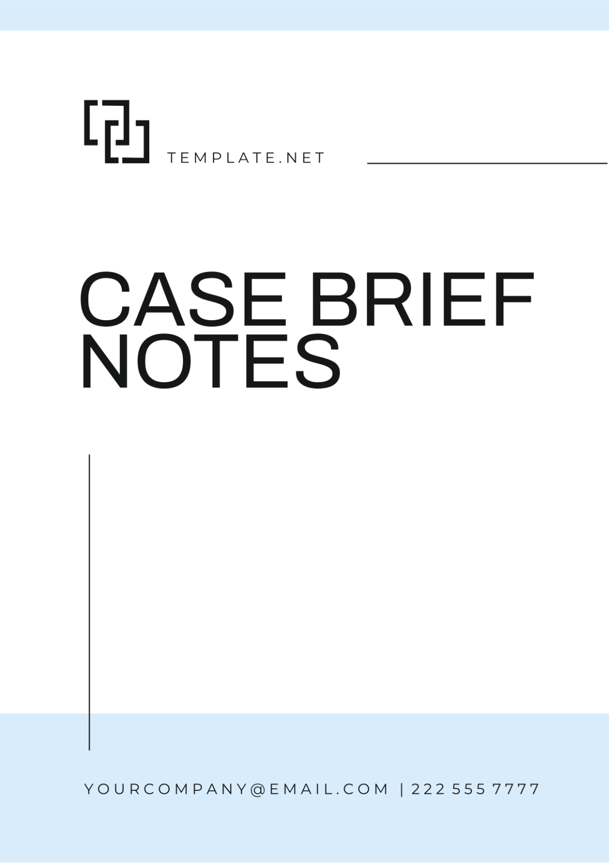 Case Brief Notes Template