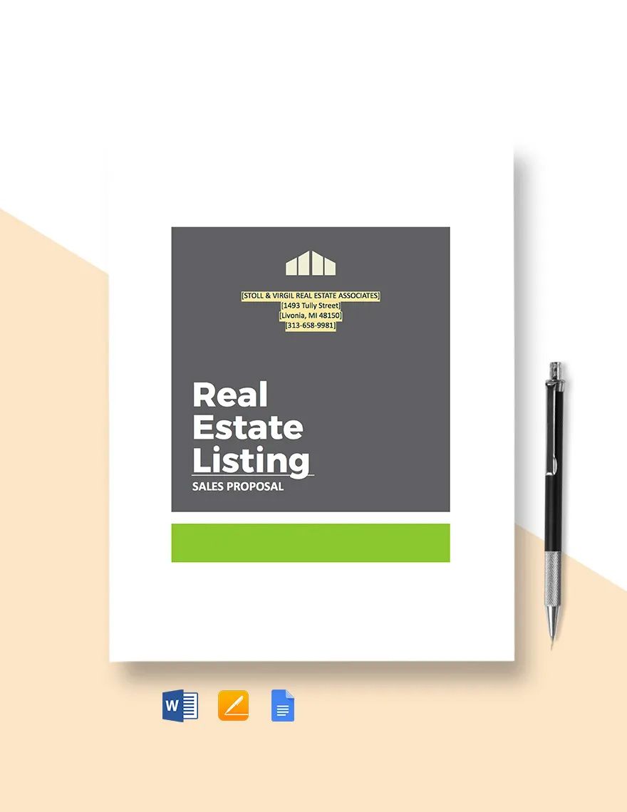 Real Estate Sales Proposal Template