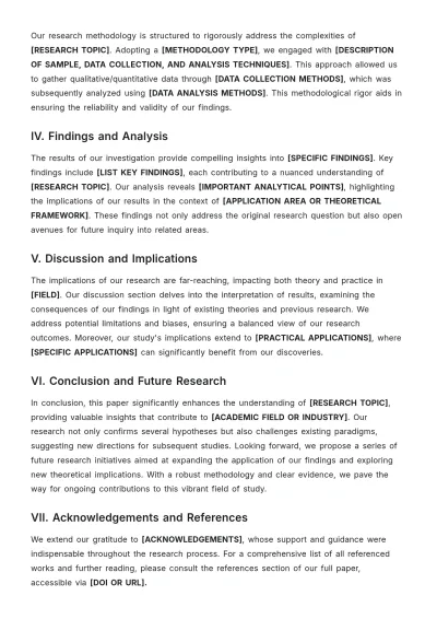 Free Academic Paper Summary Template to Edit Online