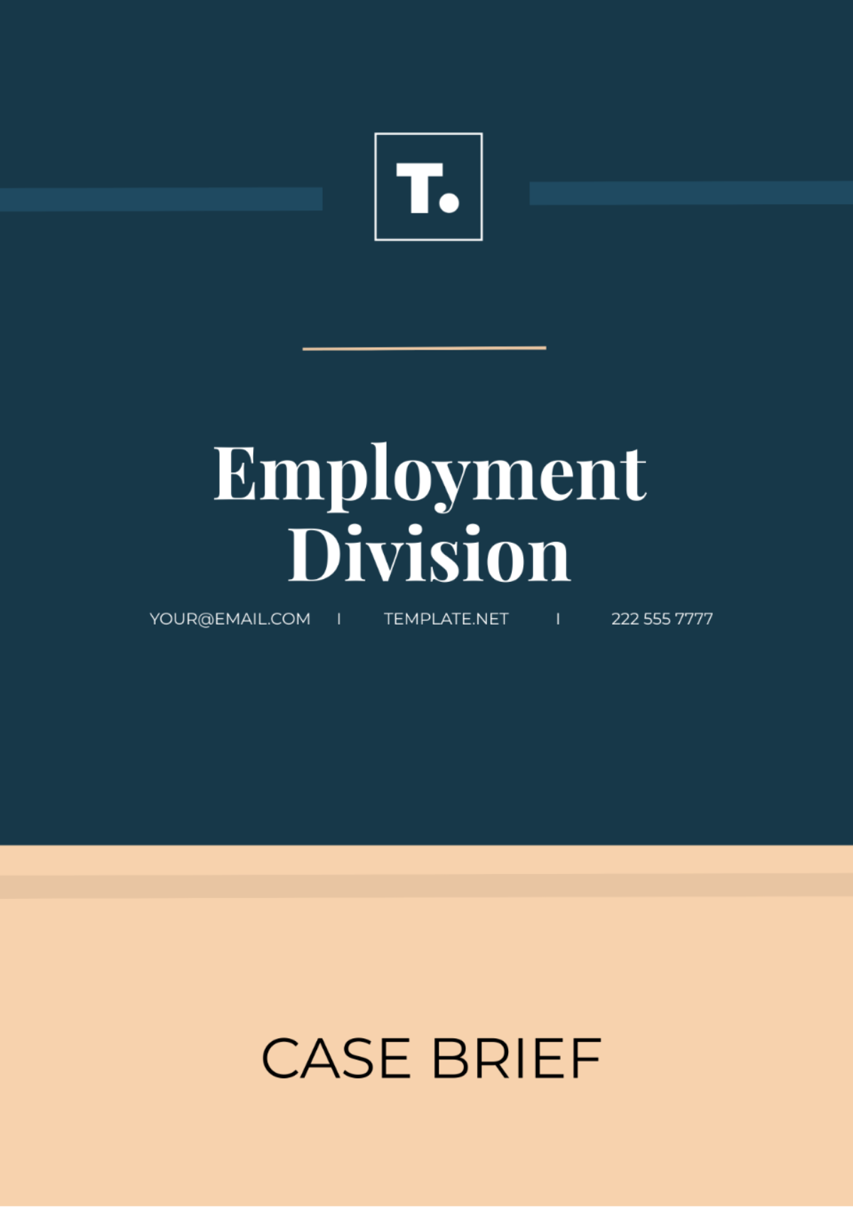 Free Employment Division Case Brief Template