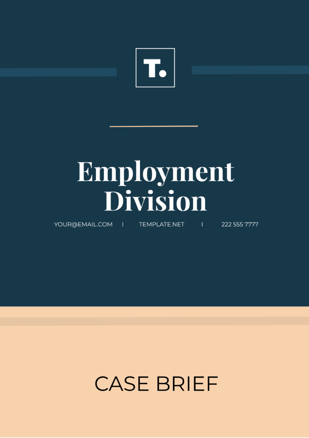 Employment Division Case Brief Template