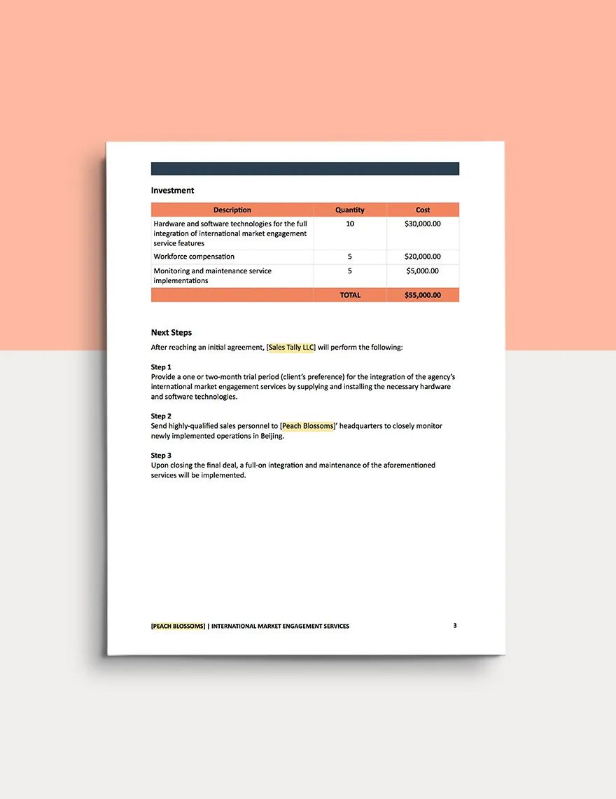 Sales Agency Proposal Template