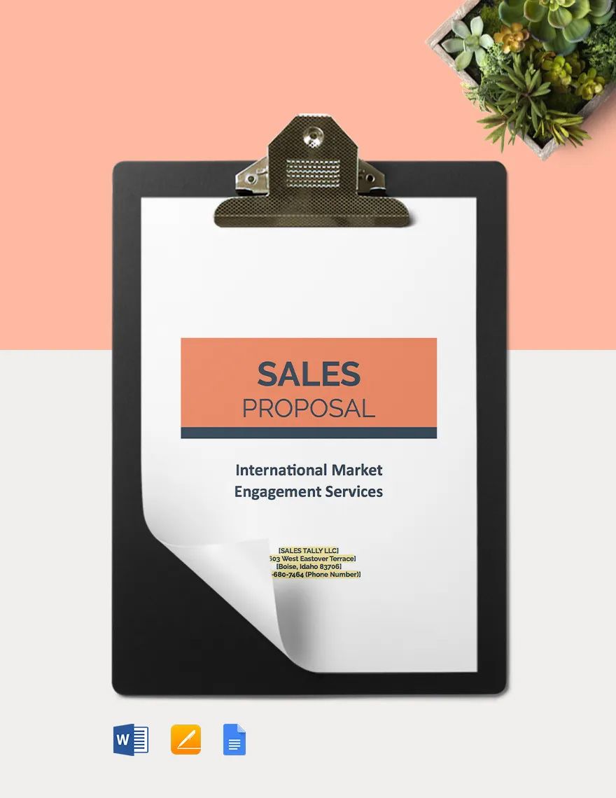 Sales Agency Proposal Template