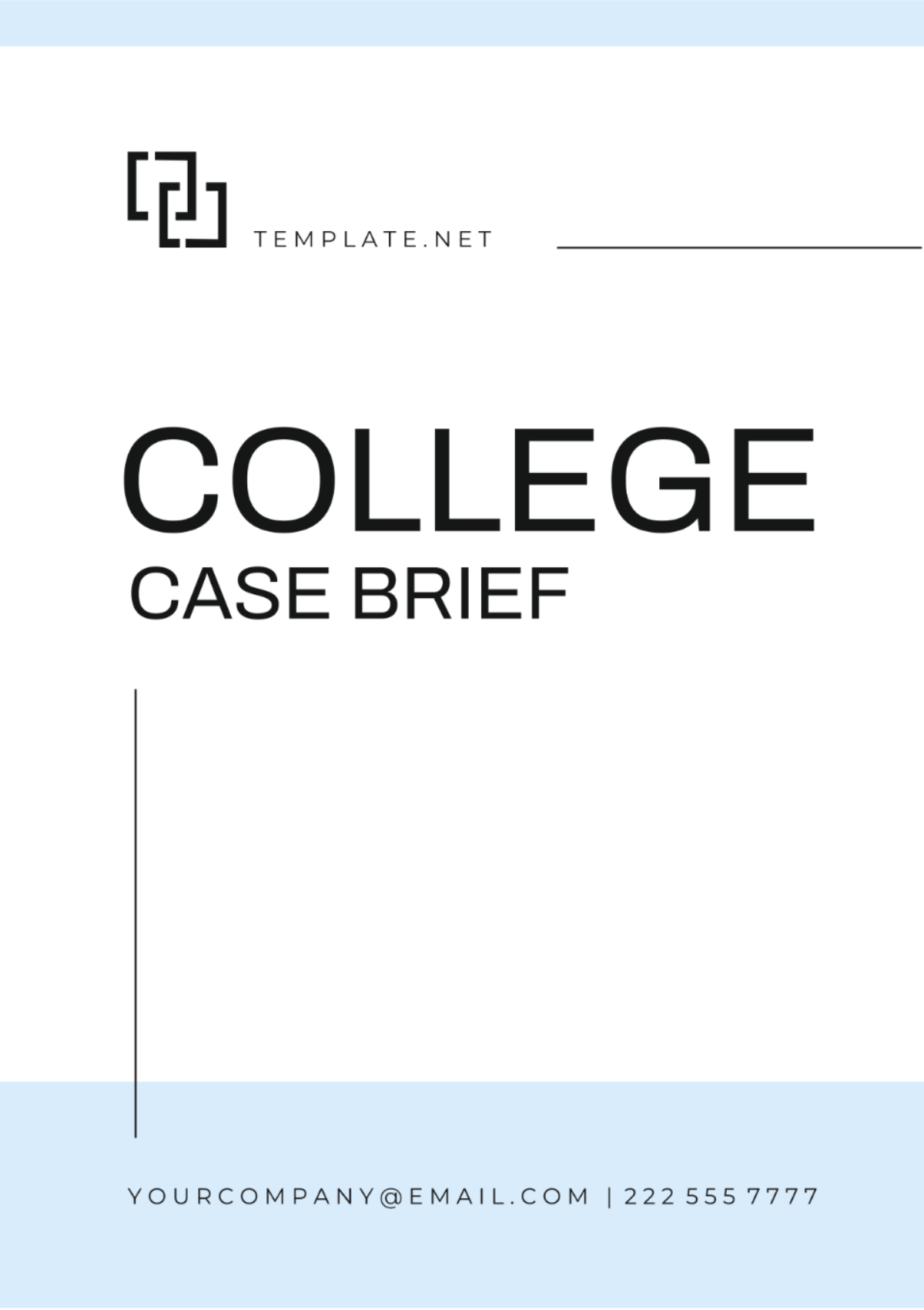 Free College Case Brief Template