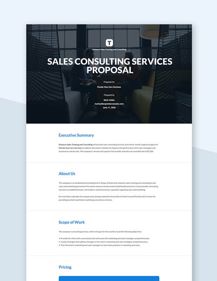 Consulting Business Proposal Template - Google Docs, Word, Apple Pages ...