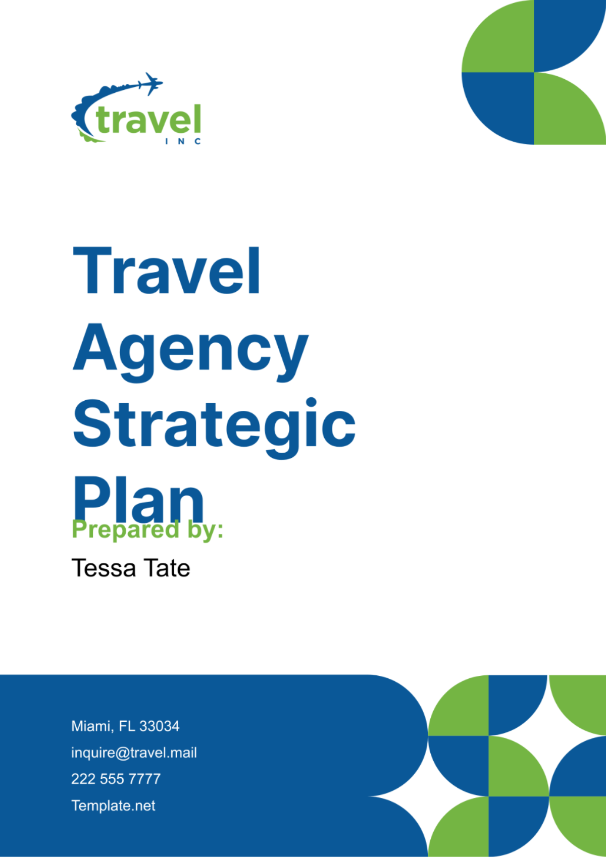 Travel Agency Strategic Plan Template