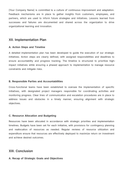 Free Travel Agency Strategic Plan Template to Edit Online