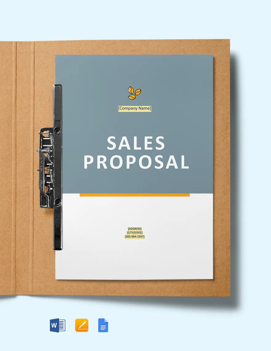 Short Sales Proposal Template
