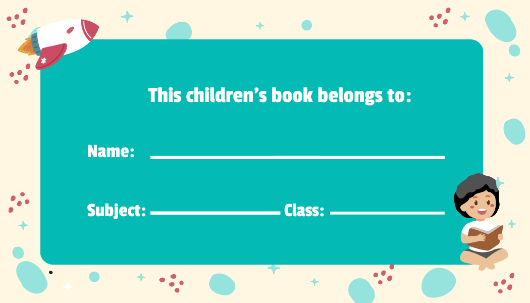 Free Childrens Book Label Template