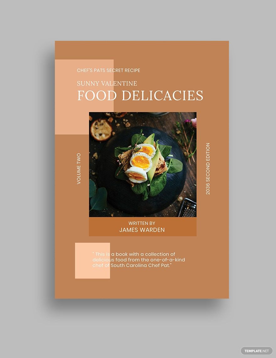Free Cookbook Book Cover Template