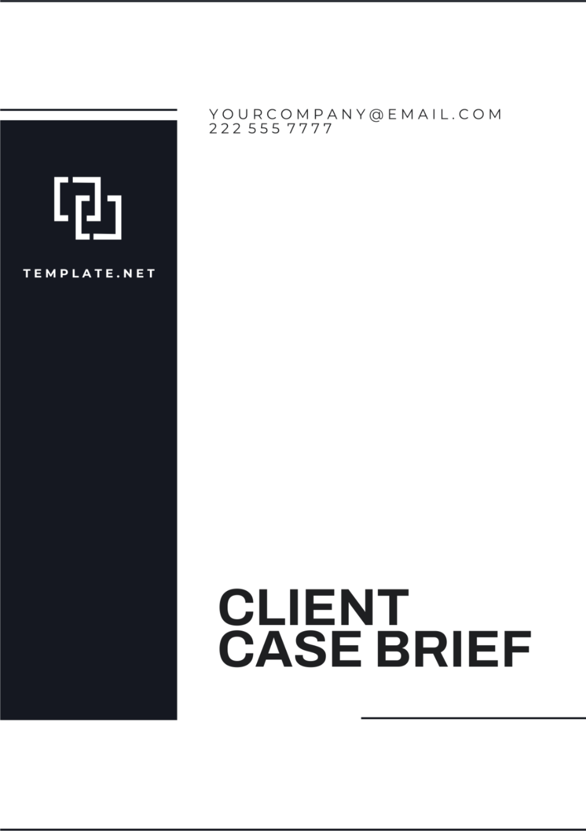 Client Case Brief Template