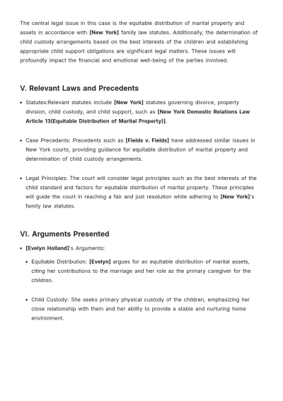 Free Client Case Brief Template to Edit Online