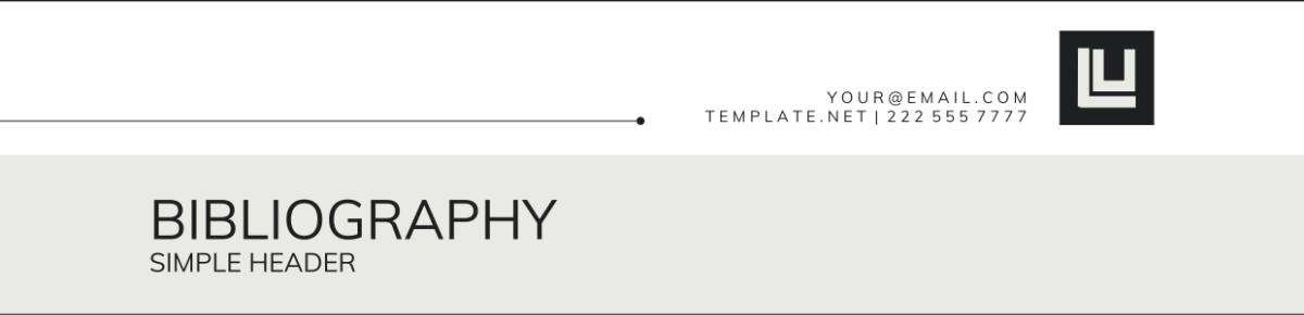 Simple Bibliography Header Template