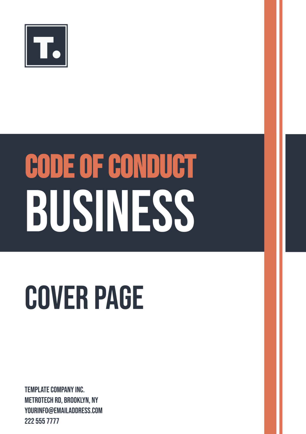 Code of Conduct Business Cover Page
