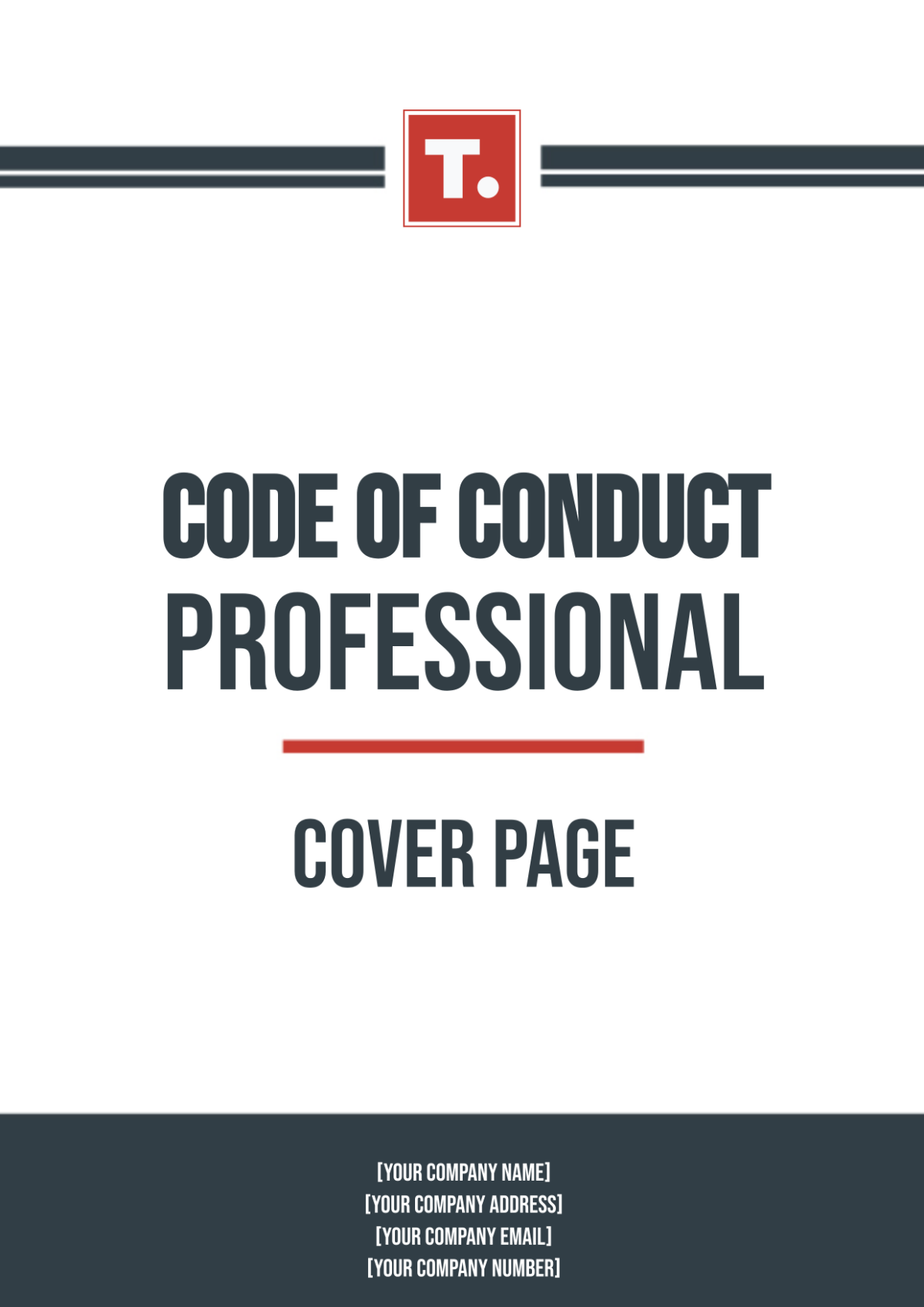 Code of Conduct Professional Cover Page Template - Edit Online ...