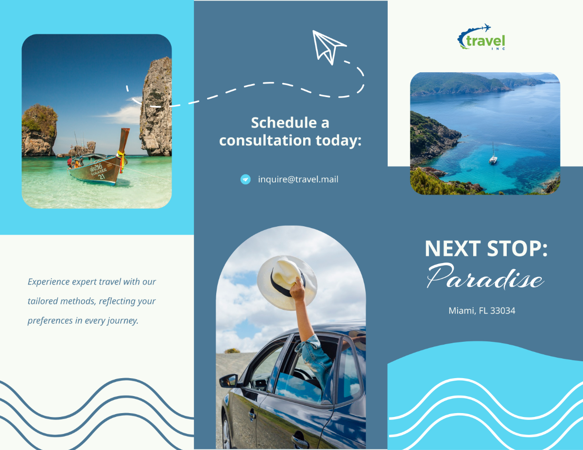 Free Travel Agency Consultant Brochure Template
