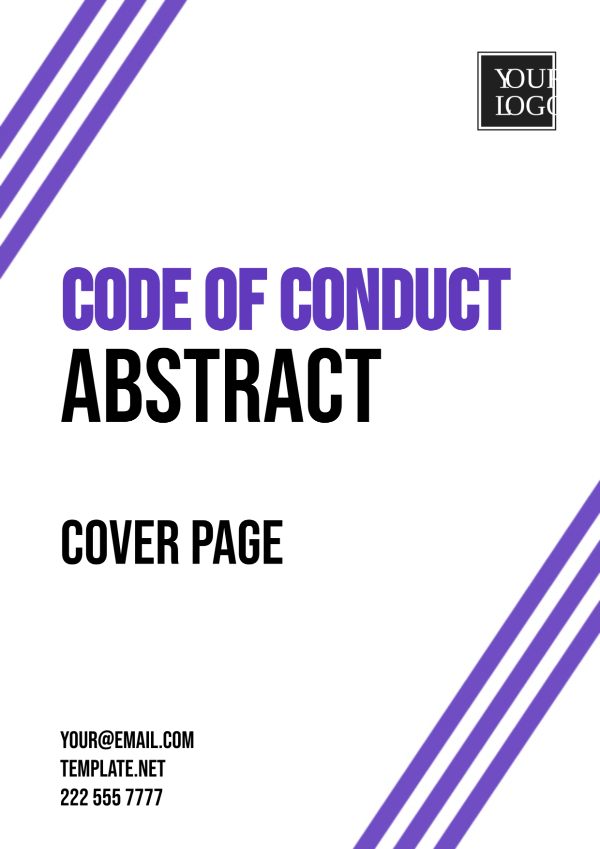 Code of Conduct Abstract Cover Page Template
