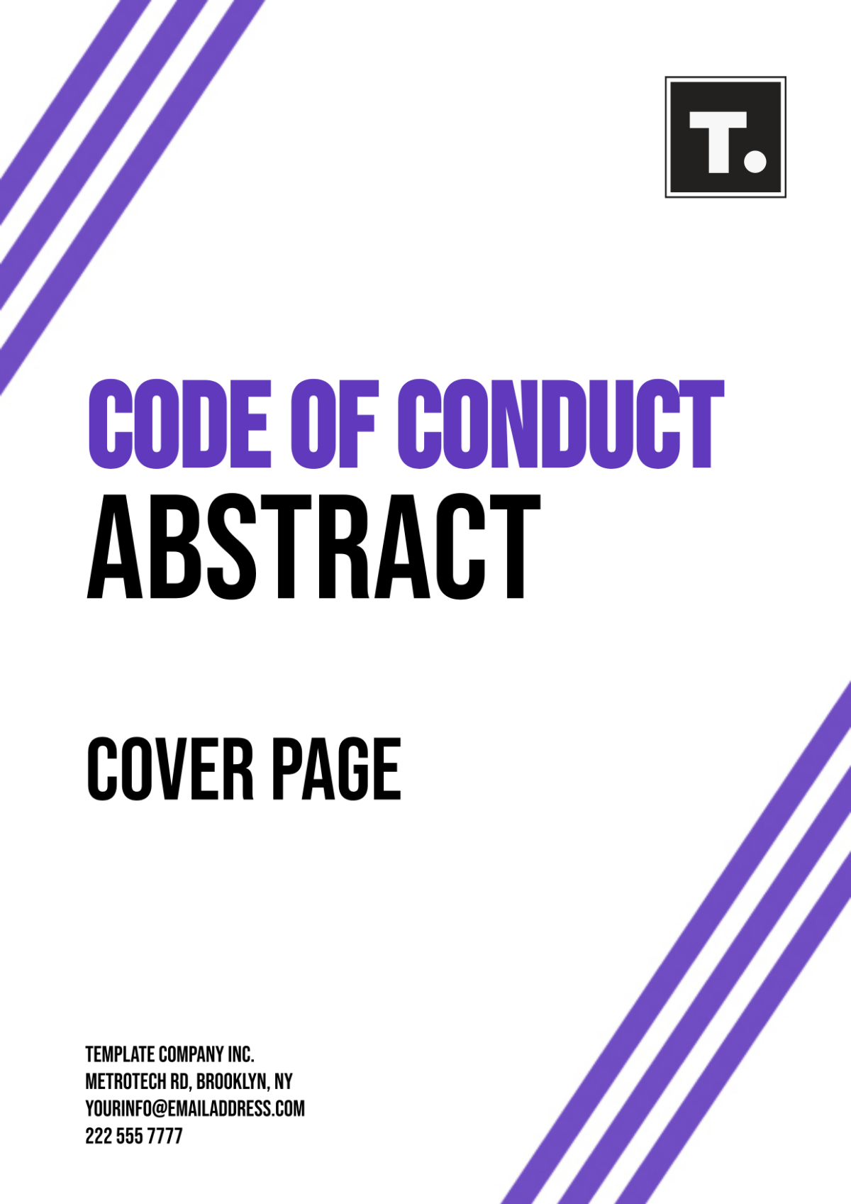 Code of Conduct Abstract Cover Page