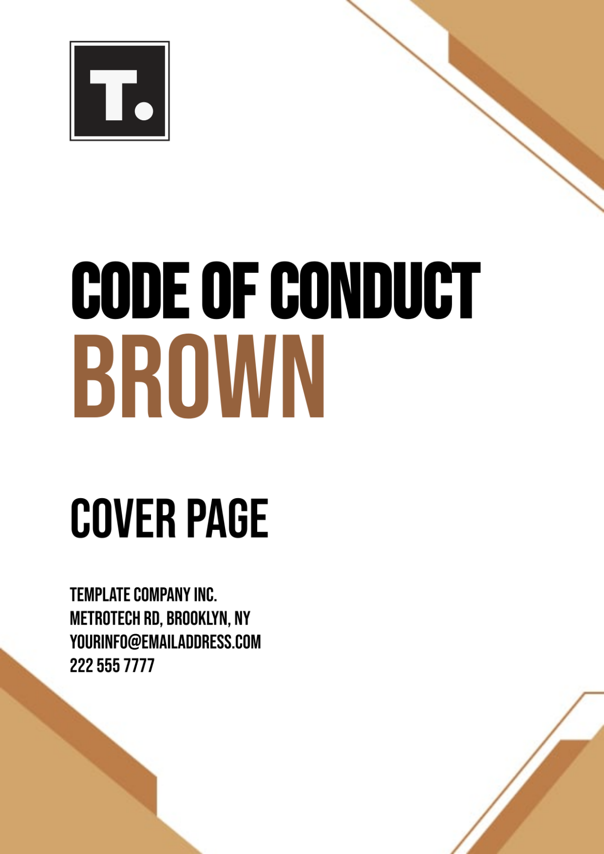 Code of Conduct Brown Cover Page