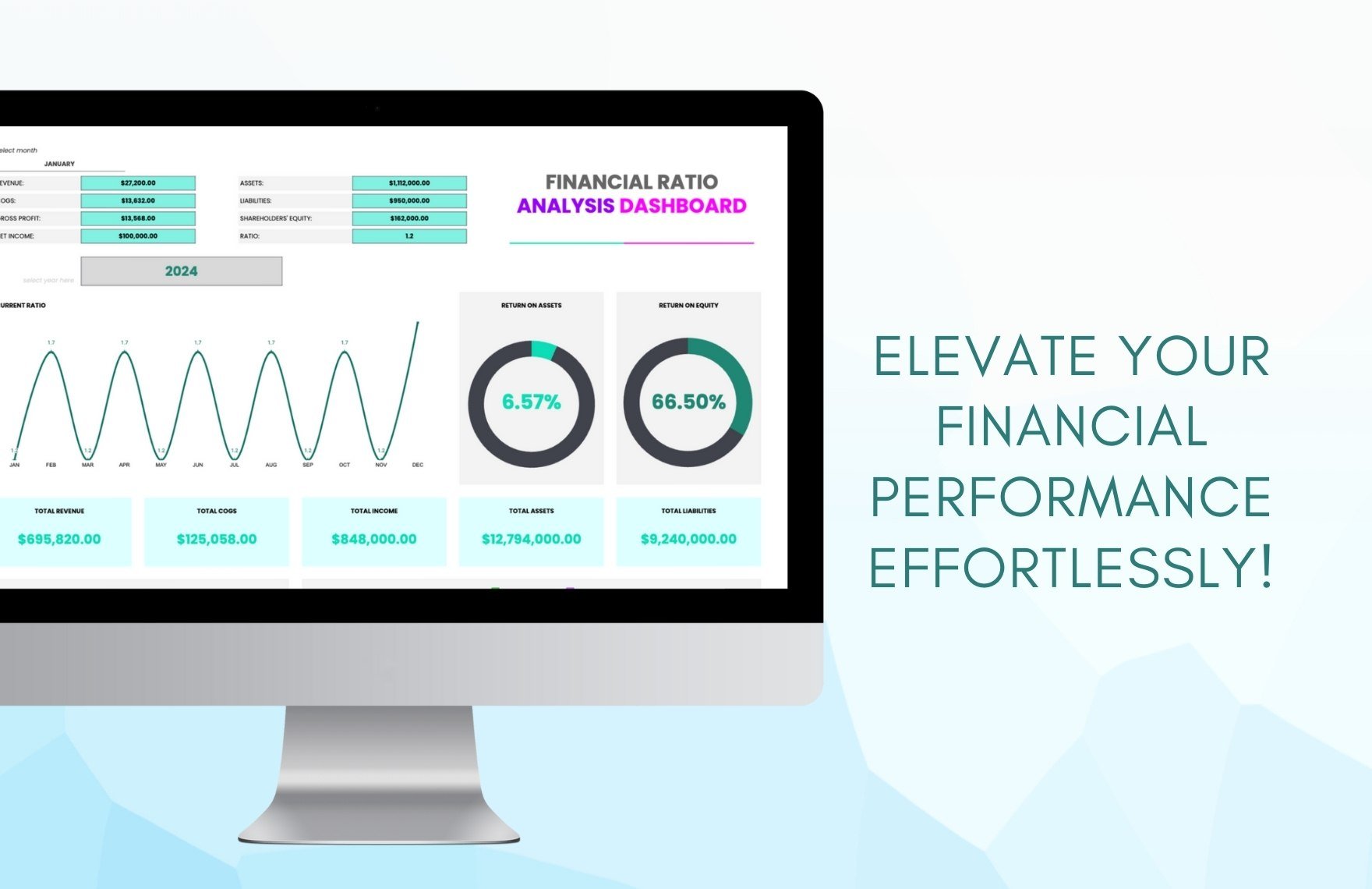 Financial Ratio Analysis Dashboard Template