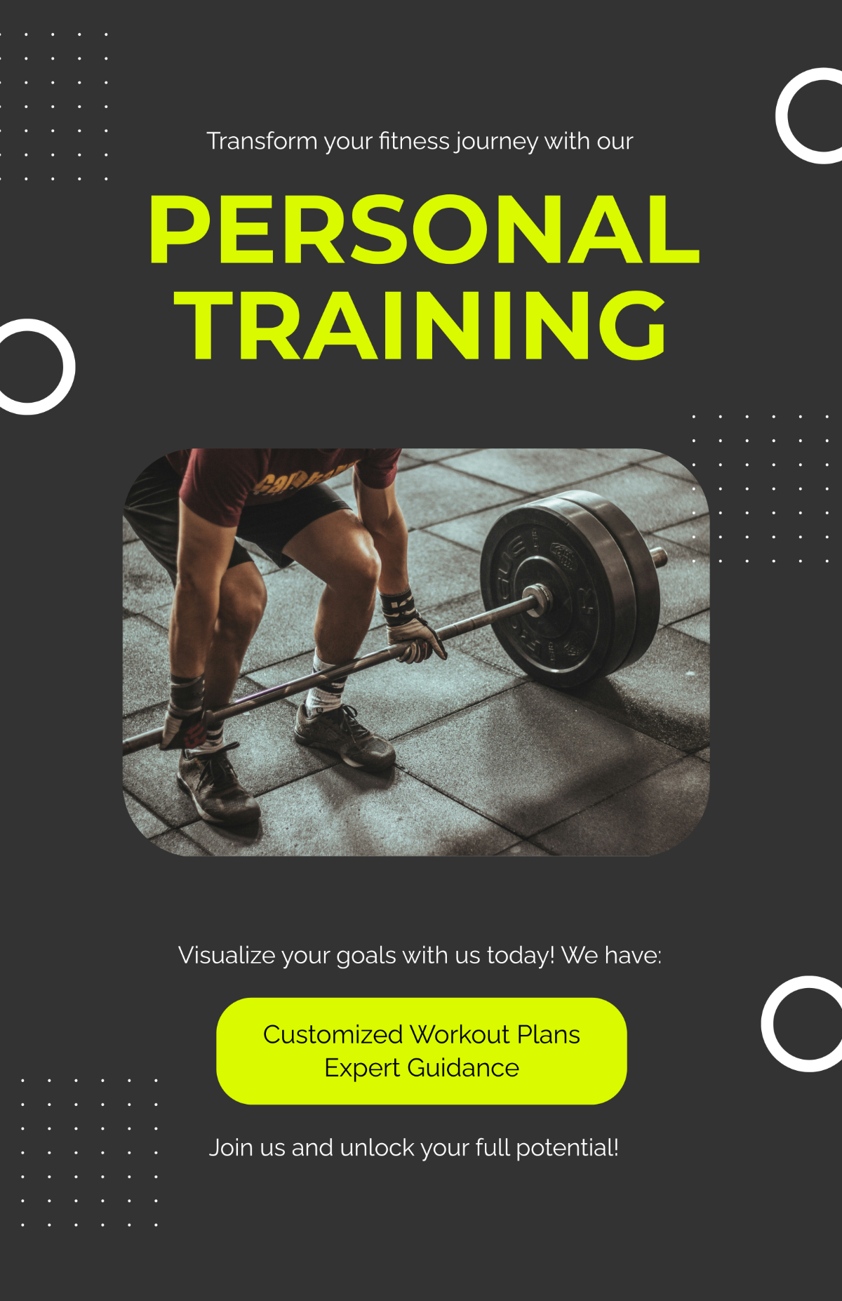 Free Personal Training Poster Template