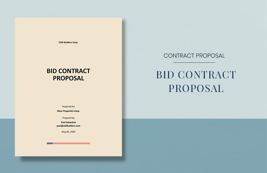 Bid Contract Proposal Template