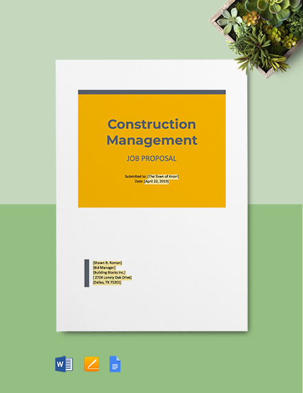 31 Construction Proposal Template Construction Bid Forms