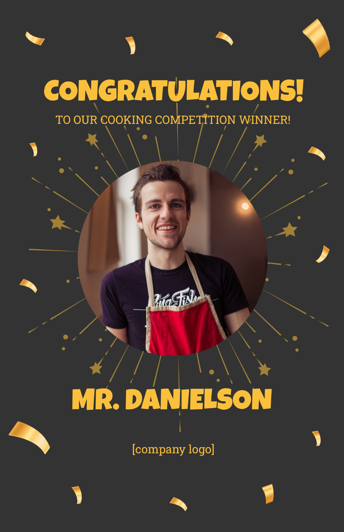 Free Competition Winner Poster Template