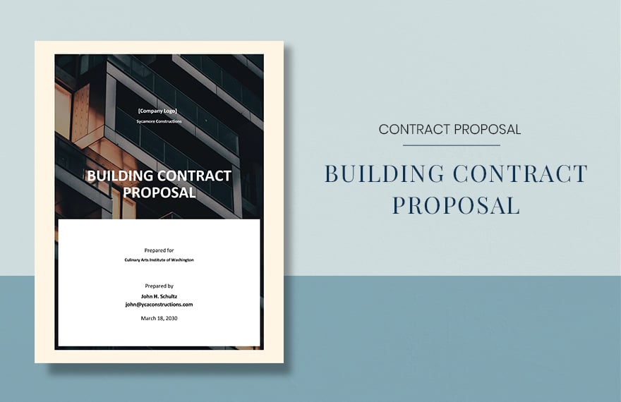 Building Contract Proposal Template