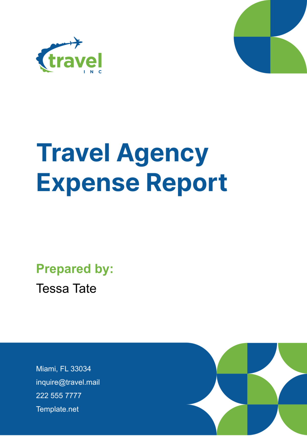 Travel Agency Expense Report Template